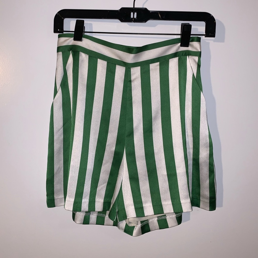 Juicy couture satin stripe shorts